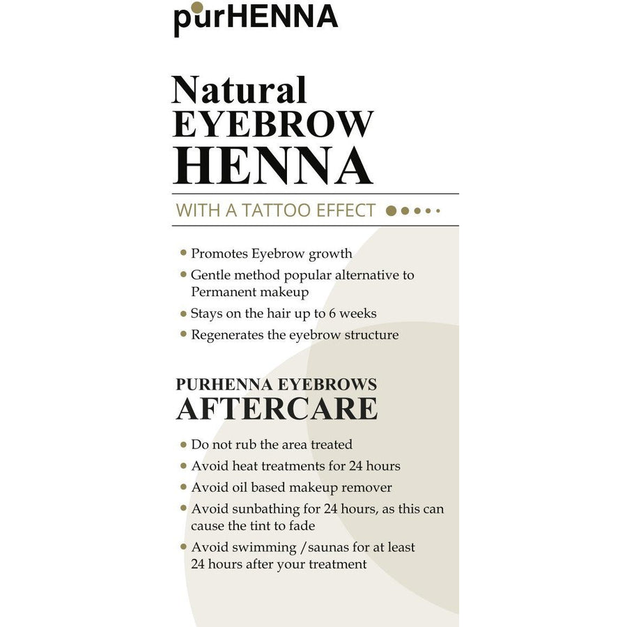 purHENNA® | Brow Henna | Aftercare Flyers(100ct)