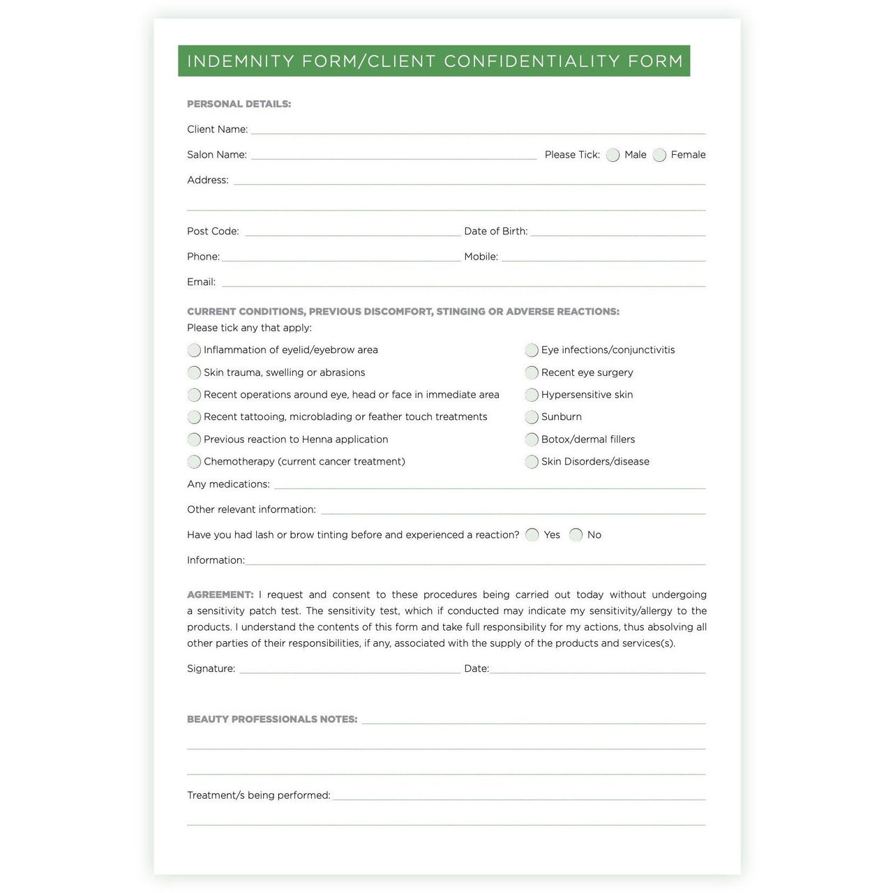 purHENNA® | Brow Henna | Liability Form