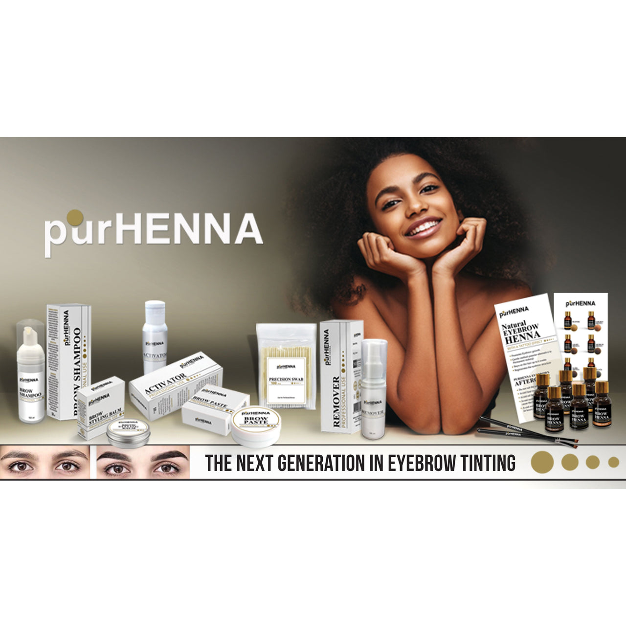 purHENNA® | brow henna | kit, manual and certificate- Online Training