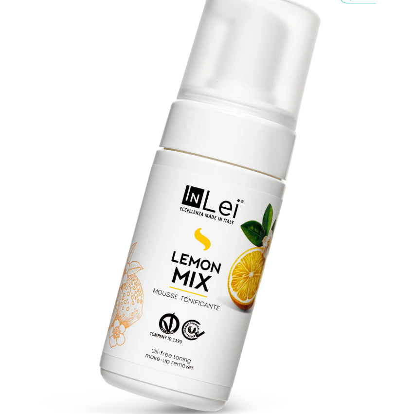 InLei® MOUSSE LEMON MIX toning makeup remover for eyelashes, eyebrows, and face 100ml