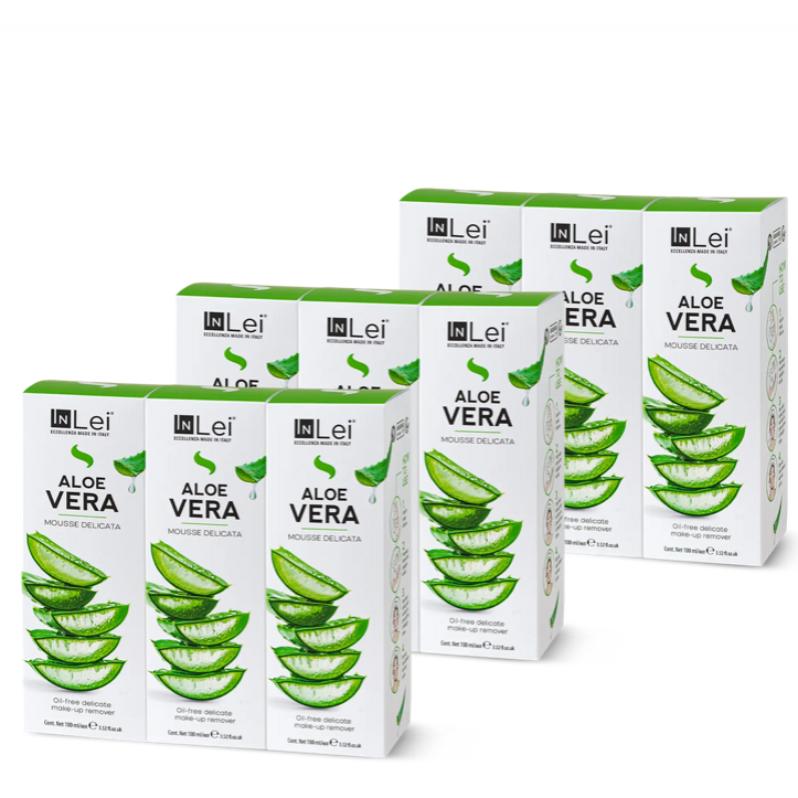 InLei® ALOE VERA Display – gentle makeup remover for eyelashes, eyebrows, and face 100ml