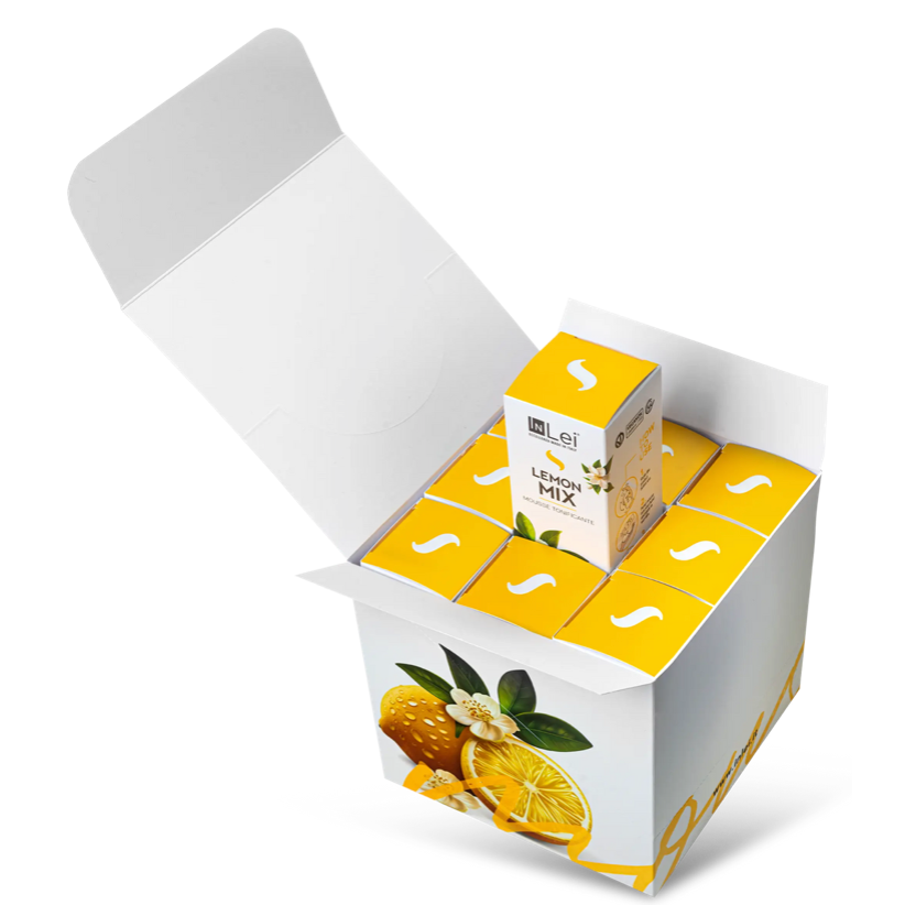 InLei® LEMON MIX MOUSSE DISPLAY – cleansing and toning mousse for eyelashes, eyebrows, and face 100ml