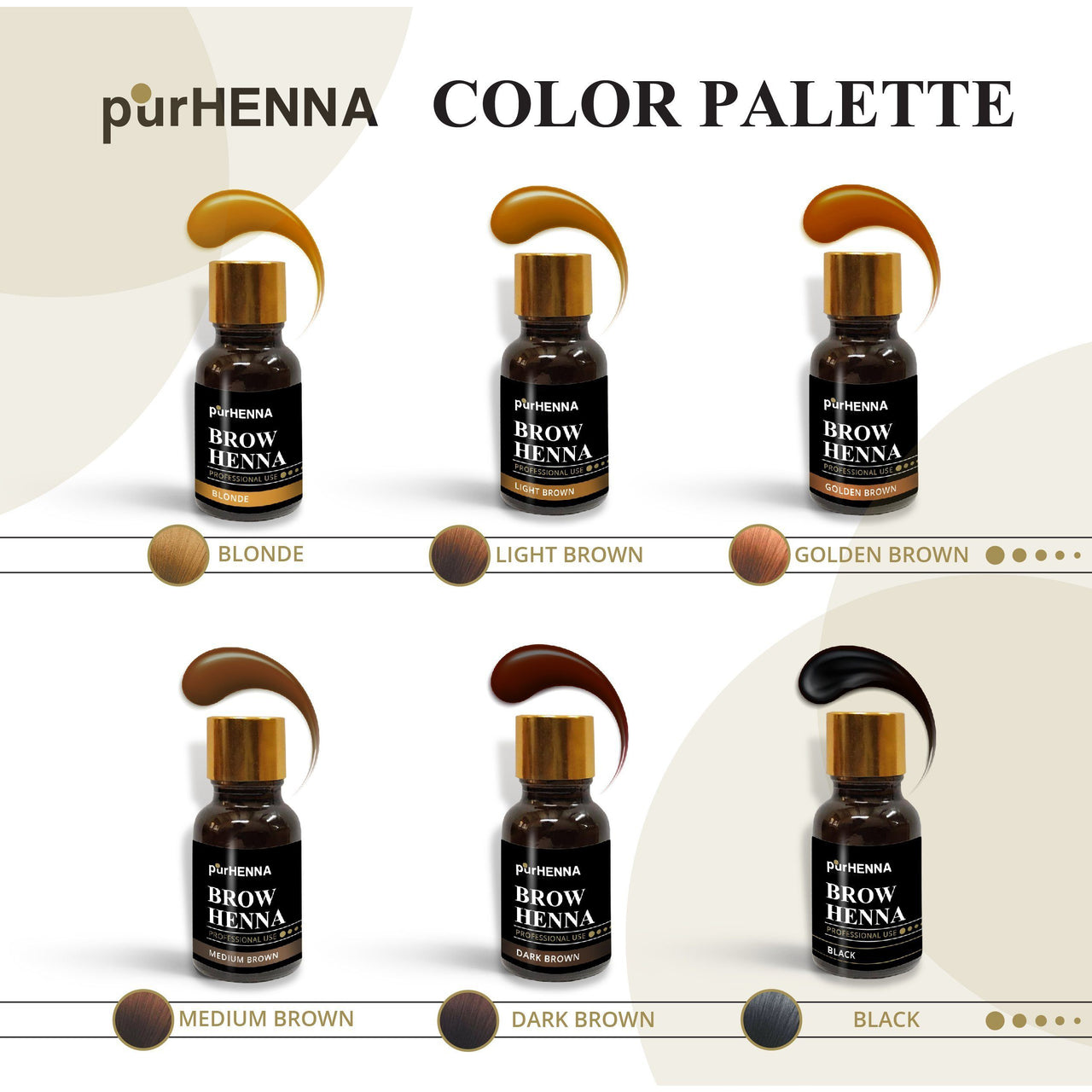 purHENNA® | Brow Henna | Color Palette